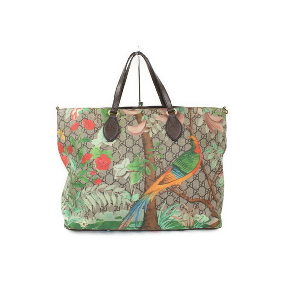 Gucci Handbags - Gucci Tian Tote Bag Multicolor Coated Canvas Microfiber Soft GG Supreme Handbag